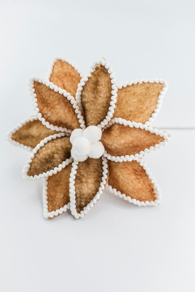 Artificial Brown Gingerbread Poinsettia Stem - 24" - Greenery MarketArtificial Flora86830BN