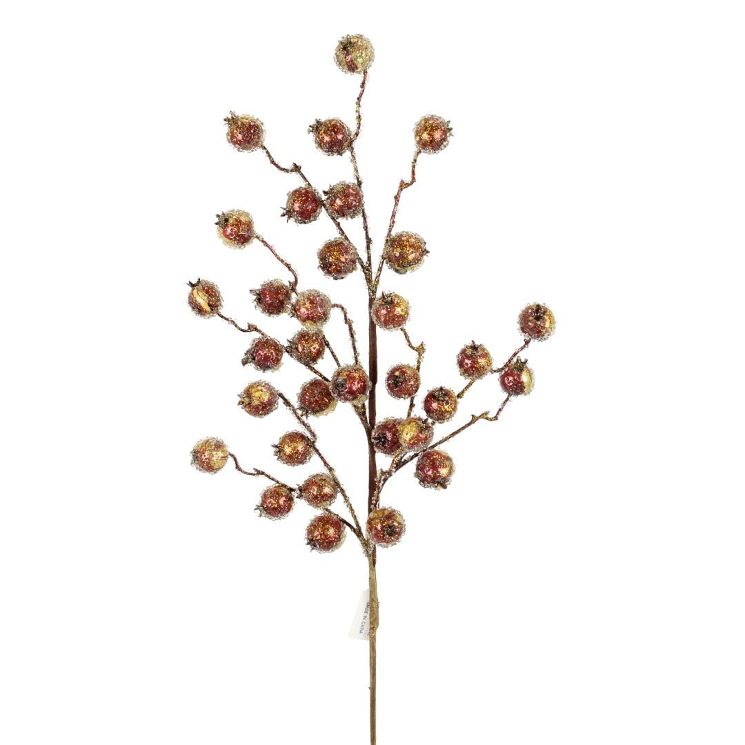 Artificial Brown & Gold Iced Crabapple Spray - 27" - Greenery MarketArtificial Flowers228978