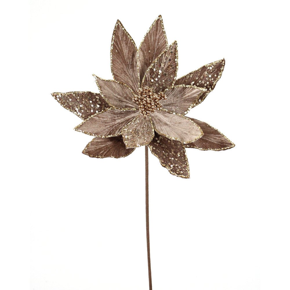 Artificial Brown Poinsettia Stem - 20" - Greenery MarketArtificial Flowers279545