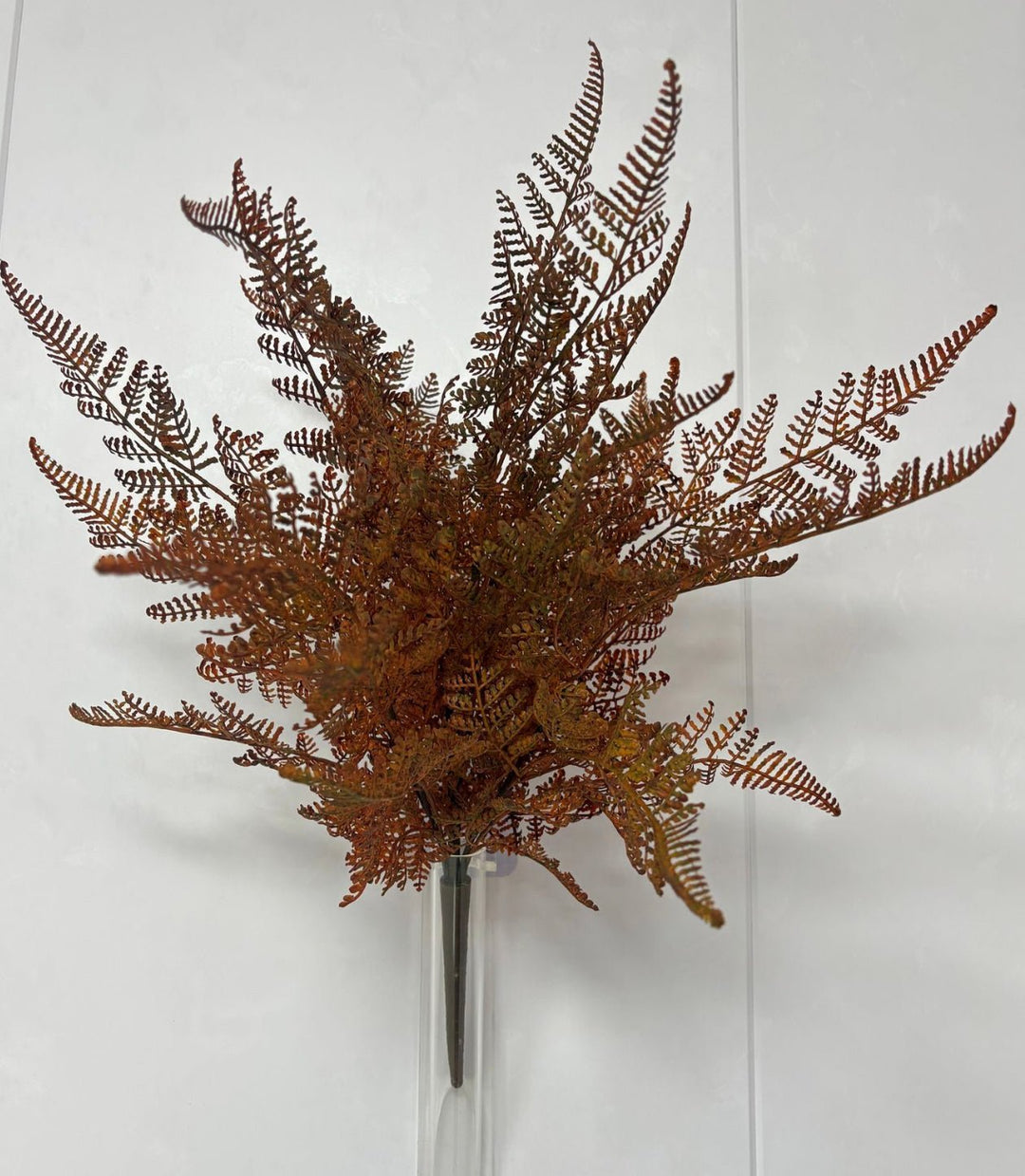 Artificial Brown PVC Fern Bush - Greenery Market85367-UV-BRN