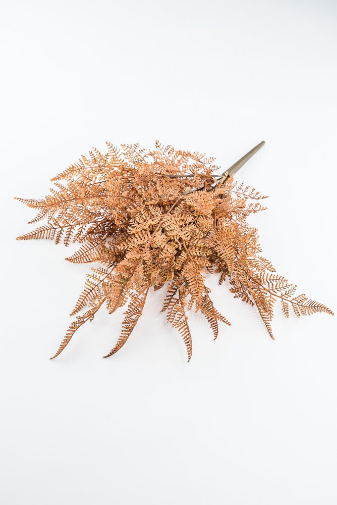 Artificial, Brown, PVC Fern Bush - Greenery Market85367-UV-BRN