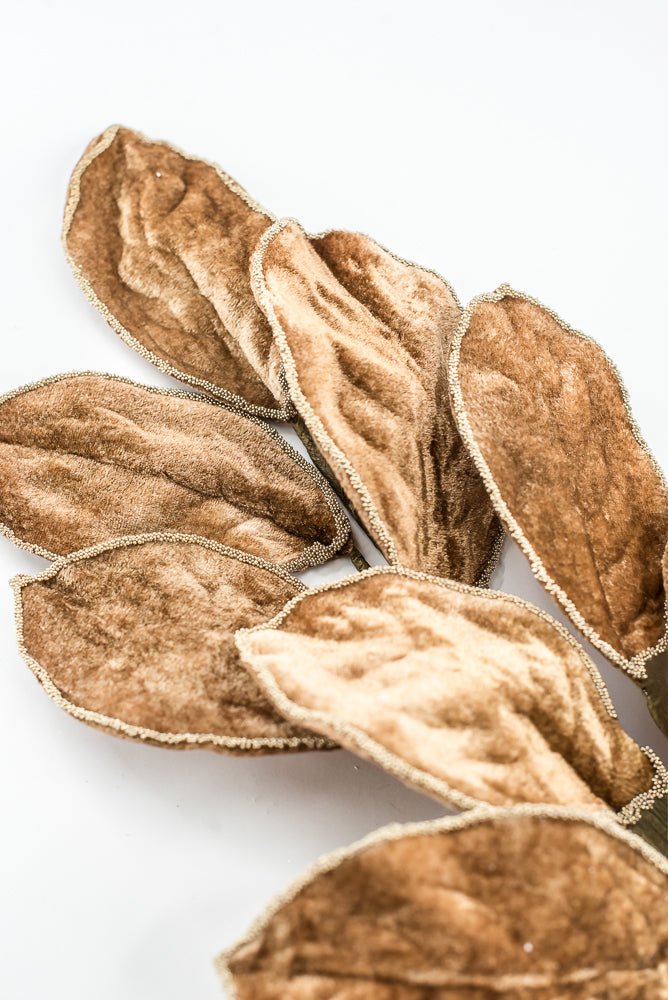 Artificial Brown Velvet Magnolia Leaf Spray - 27.5" - Greenery MarketArtificial FloraXF672-BRN