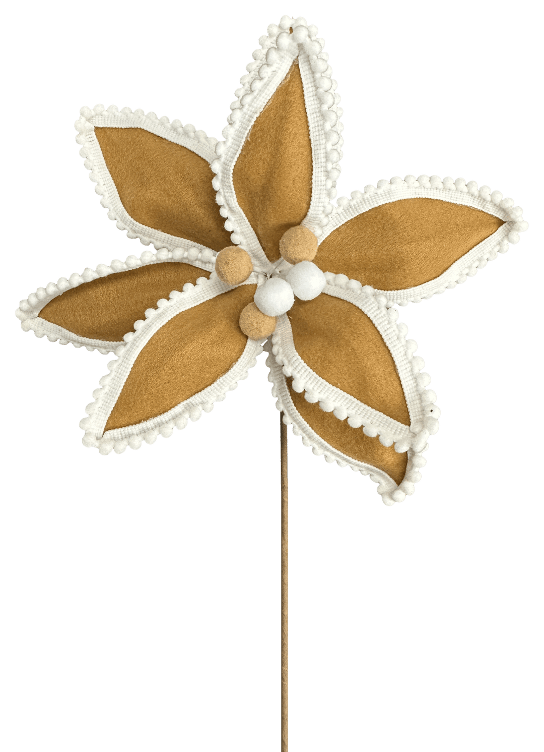 Artificial Brown & White Poinsettia Stem - 26" - Greenery MarketArtificial Flora86805BNWT