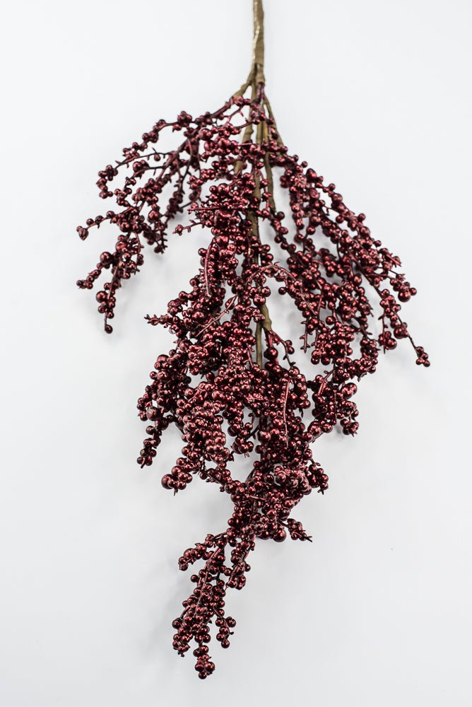 Artificial Burgundy Berry Spray - 30" - Greenery MarketArtificial Flowers233911