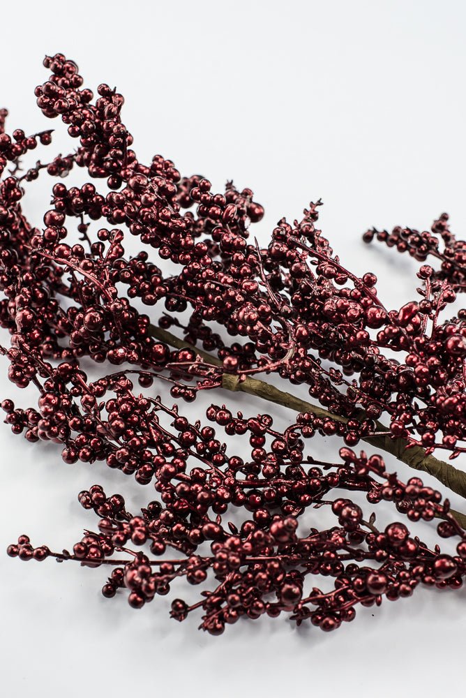 Artificial Burgundy Berry Spray - 30" - Greenery MarketArtificial Flowers233911