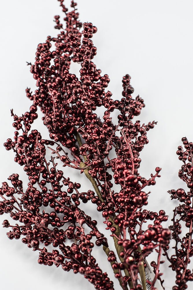 Artificial Burgundy Berry Spray - 30" - Greenery MarketArtificial Flowers233911