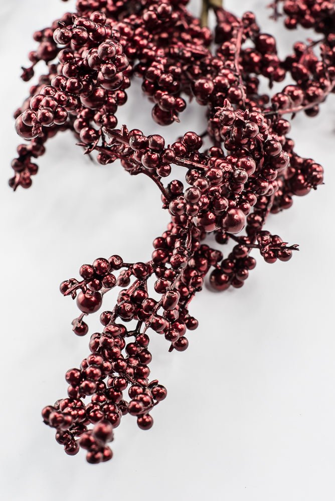 Artificial Burgundy Berry Spray - 30" - Greenery MarketArtificial Flowers233911