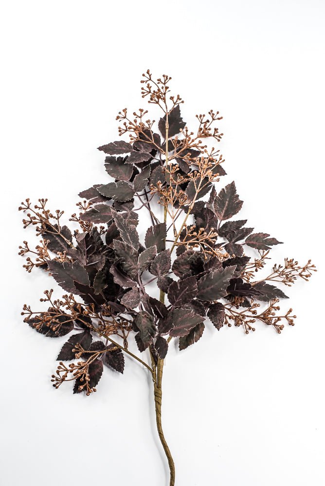 Artificial, Burgundy, Cimicifuga Berry Spray - 34" - Greenery MarketArtificial Flora65716