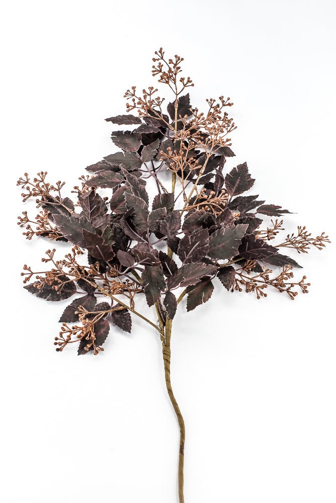 Artificial, Burgundy, Cimicifuga Berry Spray - 34" - Greenery MarketArtificial Flora65716
