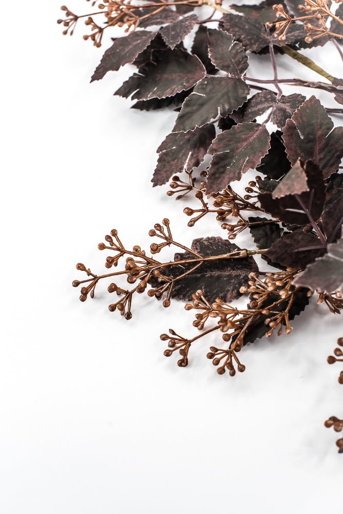 Artificial, Burgundy, Cimicifuga Berry Spray - 34" - Greenery MarketArtificial Flora65716