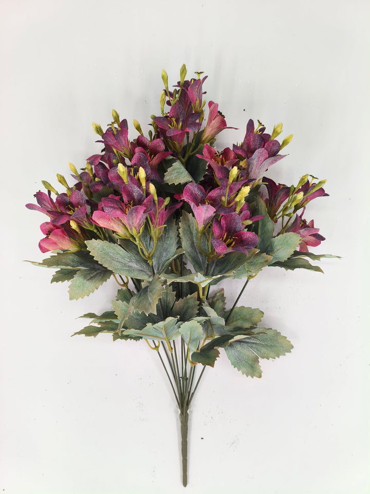 Artificial Burgundy Freesia Bush - 22" - Greenery MarketArtificial Flora85857-BG
