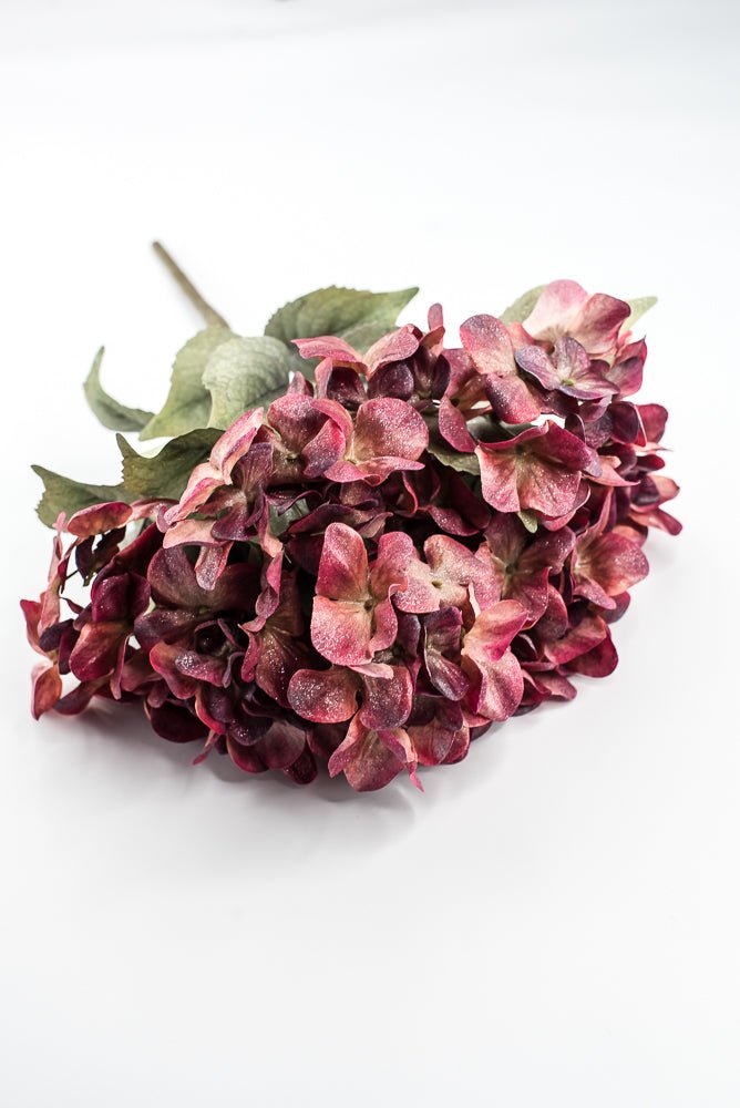 Artificial Burgundy Hydrangea Bush - 20" - Greenery MarketArtificial Flora85859-BG