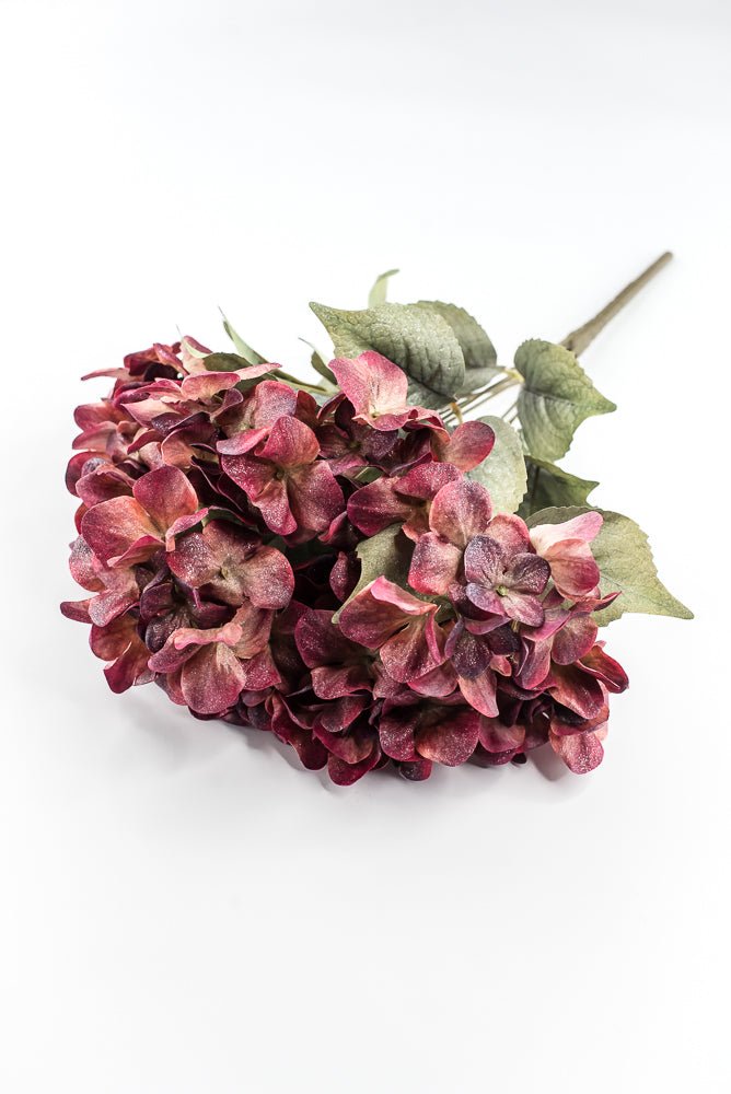 Artificial Burgundy Hydrangea Bush - 20" - Greenery MarketArtificial Flora85859-BG