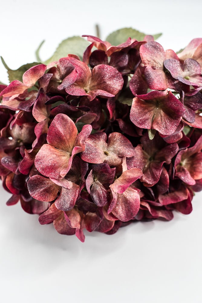 Artificial Burgundy Hydrangea Bush - 20" - Greenery MarketArtificial Flora85859-BG