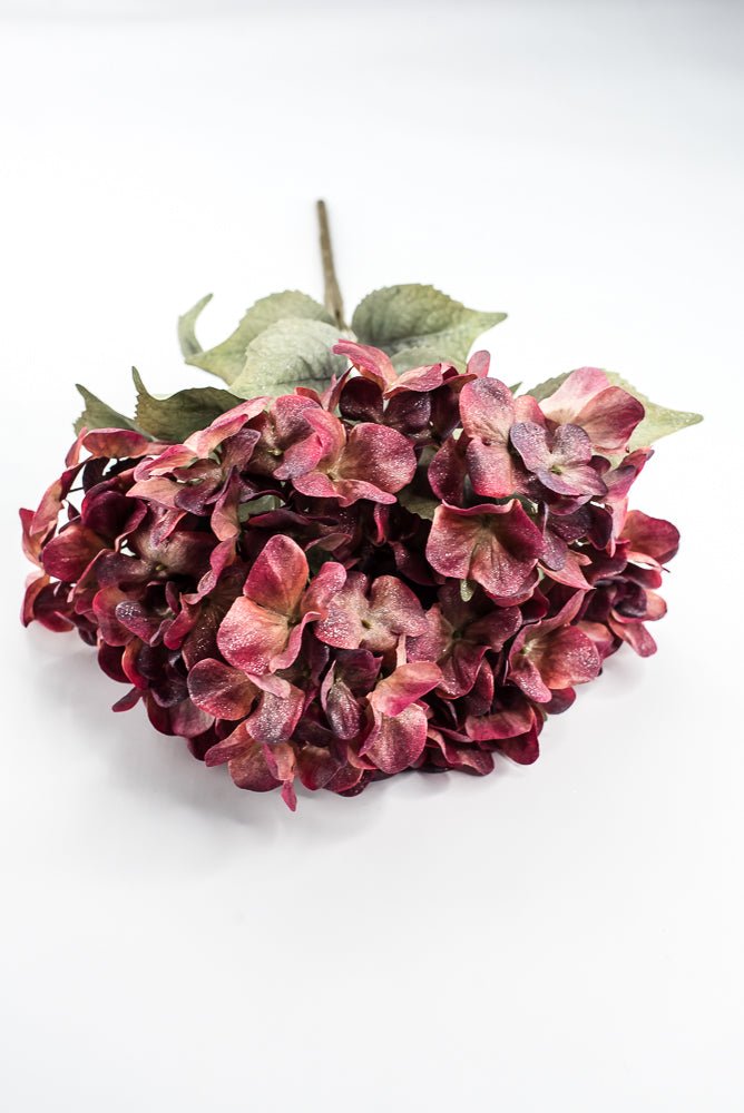 Artificial Burgundy Hydrangea Bush - 20" - Greenery MarketArtificial Flora85859-BG