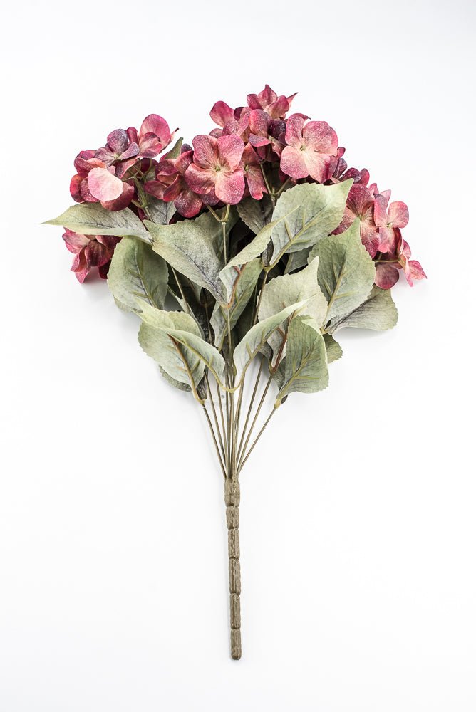 Artificial Burgundy Hydrangea Bush - 20" - Greenery MarketArtificial Flora85859-BG