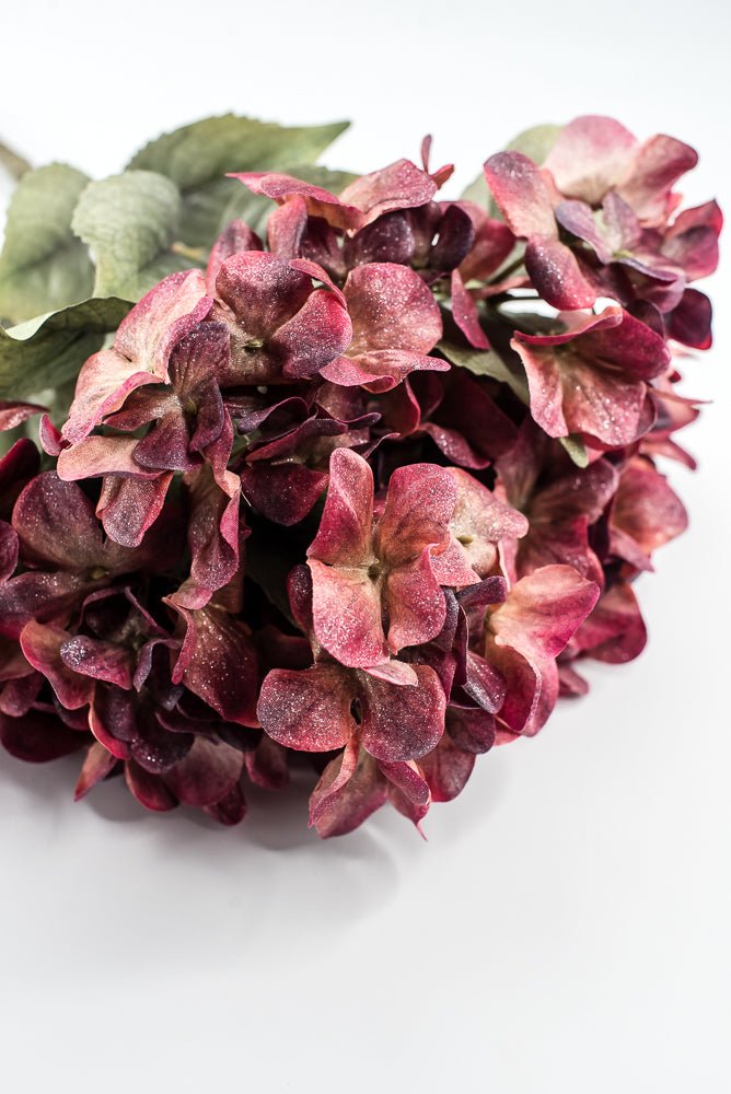 Artificial Burgundy Hydrangea Bush - 20" - Greenery MarketArtificial Flora85859-BG
