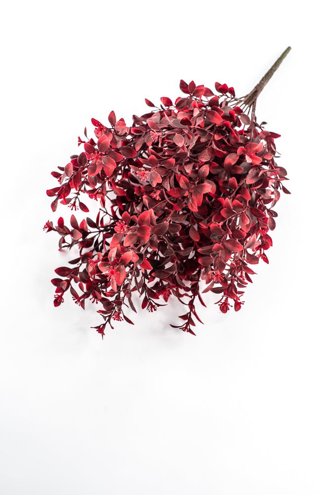 Artificial, Burgundy Red, Leaves Bush - 19" - Greenery MarketArtificial Flora85794-RD