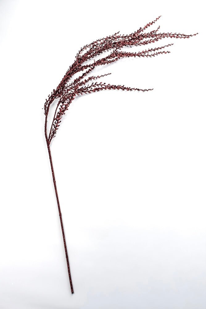 Artificial Burgundy Sequin Glitter Hanging Branch - 53" - Greenery MarketArtificial Branches253850
