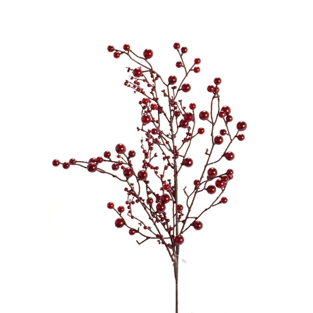 Artificial Burgundy Weather Resist Berry Stem - 29" - Greenery MarketArtificial Flowers268664