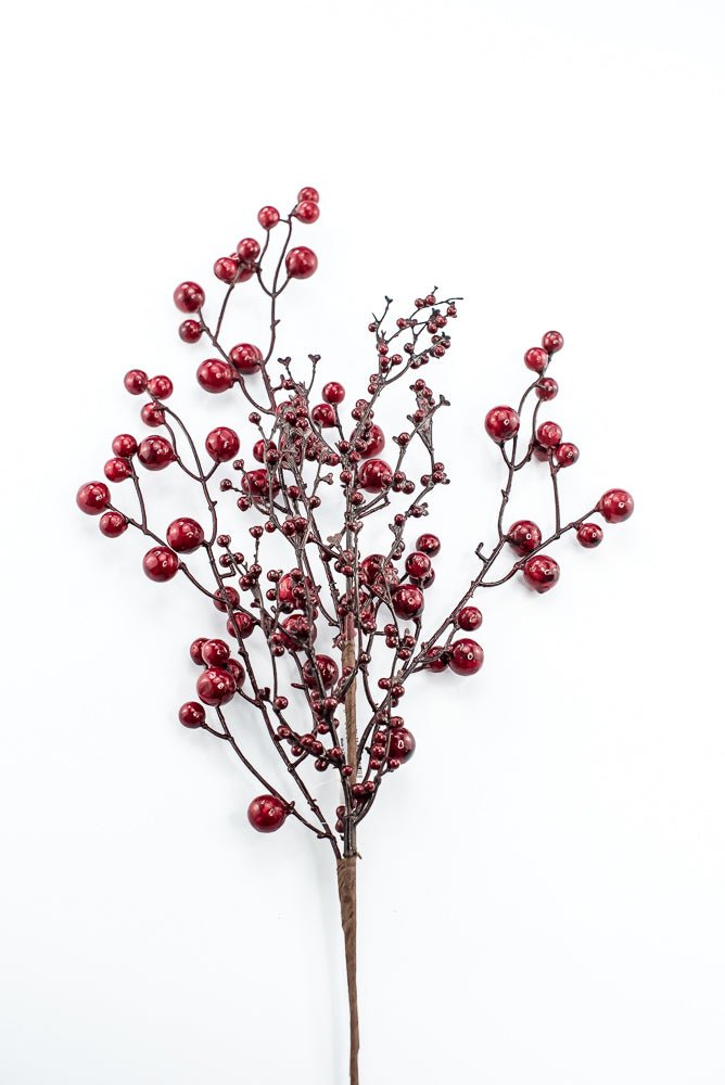 Artificial Burgundy Weather Resist Berry Stem - 29" - Greenery MarketArtificial Flowers268664