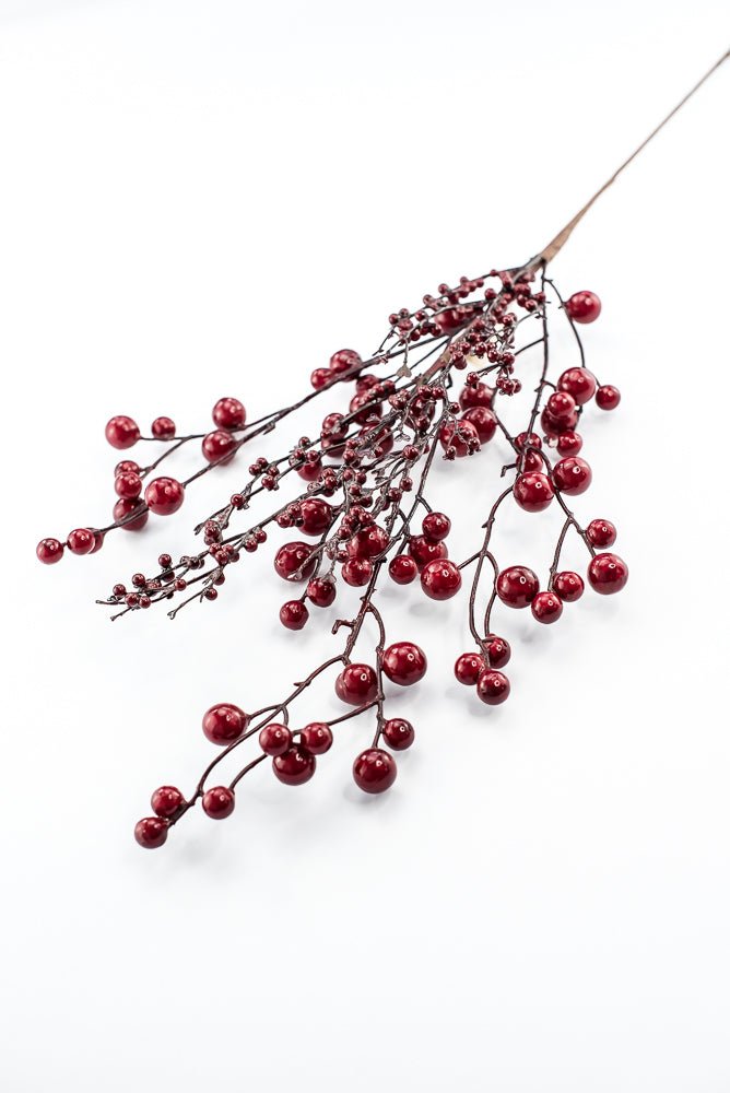 Artificial Burgundy Weather Resist Berry Stem - 29" - Greenery MarketArtificial Flowers268664