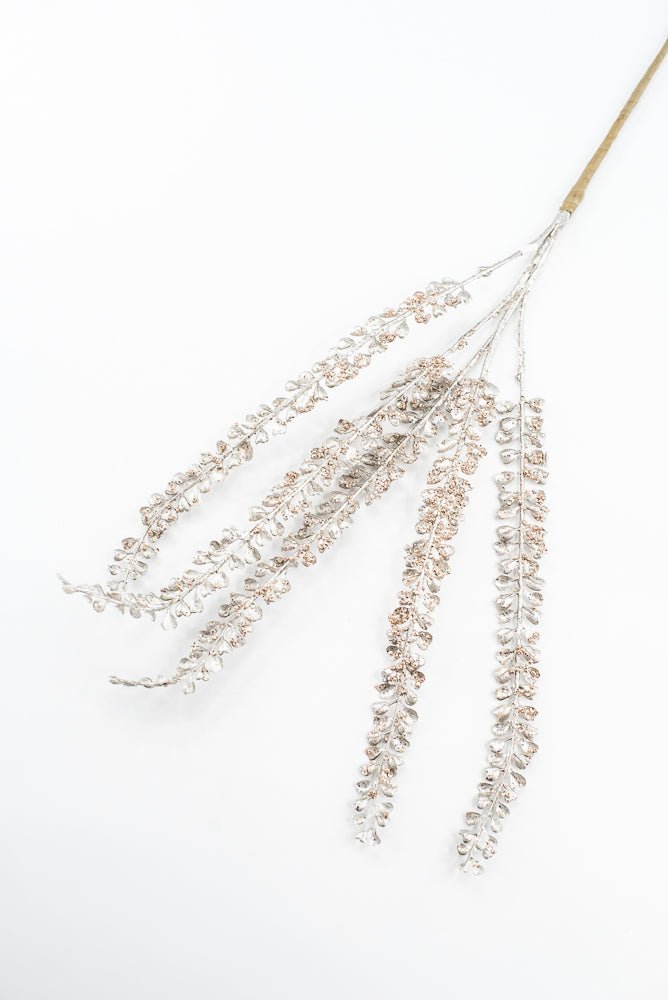 Artificial Champagne Beaded Leaf Spray - 29" - Greenery MarketArtificial FloraXG1054-CH