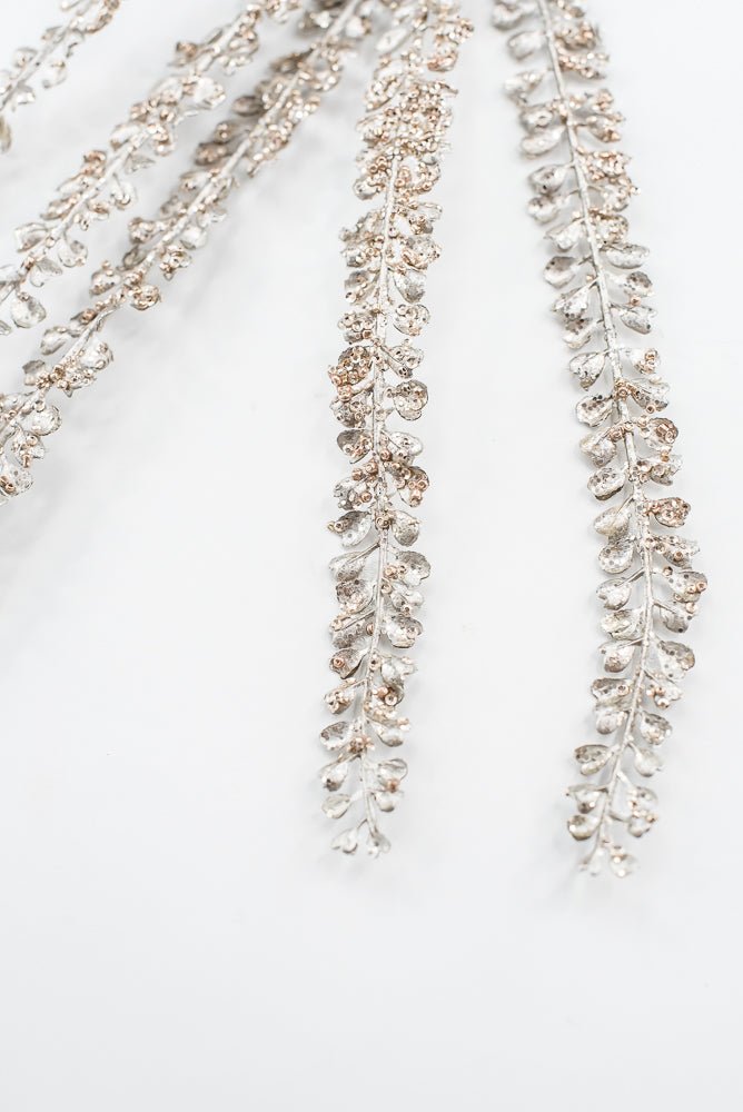 Artificial Champagne Beaded Leaf Spray - 29" - Greenery MarketArtificial FloraXG1054-CH