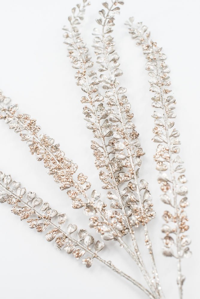 Artificial Champagne Beaded Leaf Spray - 29" - Greenery MarketArtificial FloraXG1054-CH