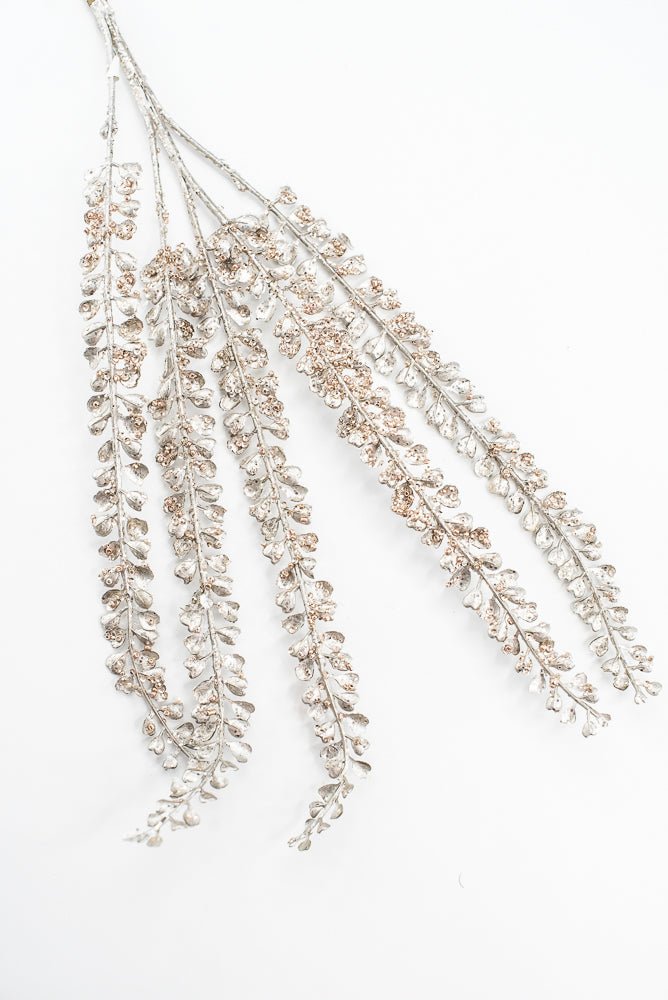 Artificial Champagne Beaded Leaf Spray - 29" - Greenery MarketArtificial FloraXG1054-CH