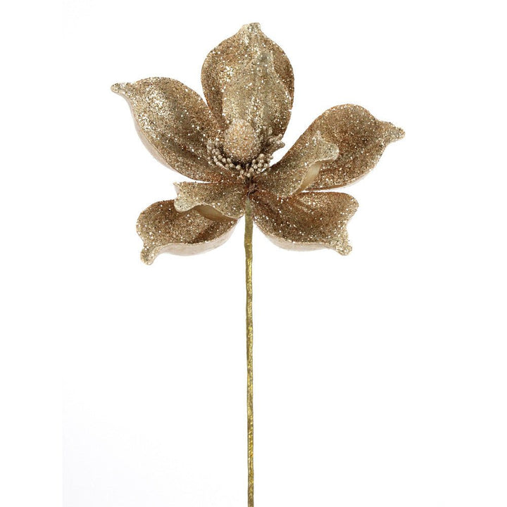 Artificial Champagne Glitter Magnolia Stem - 22" - Greenery MarketArtificial Flowers277674