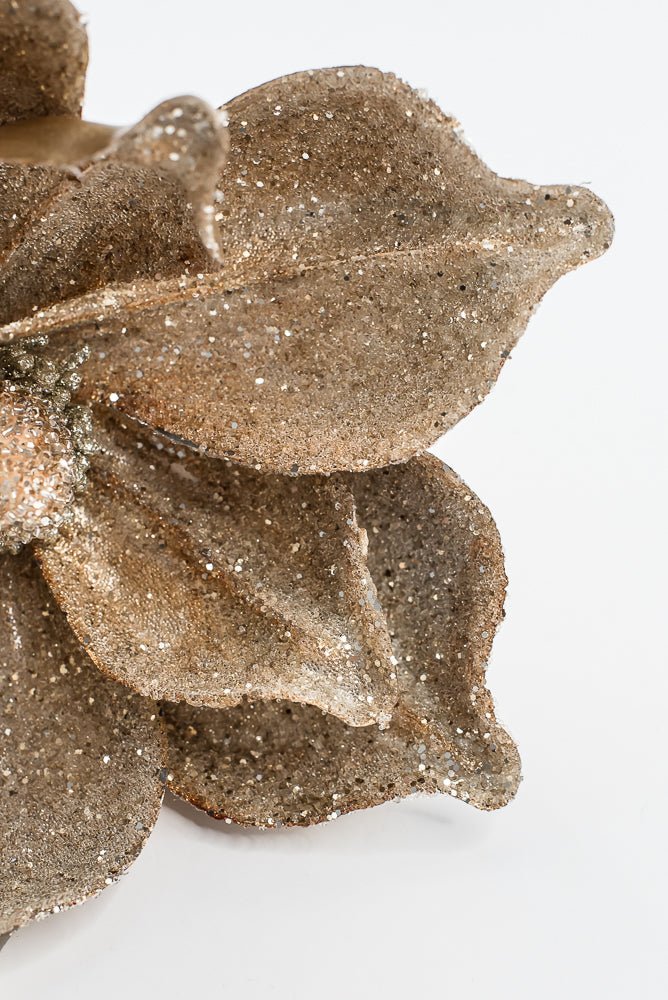 Artificial Champagne Glitter Magnolia Stem - 22" - Greenery MarketArtificial Flowers277674
