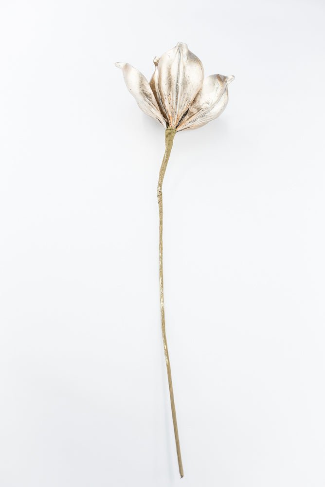 Artificial Champagne Glitter Magnolia Stem - 22" - Greenery MarketArtificial Flowers277674