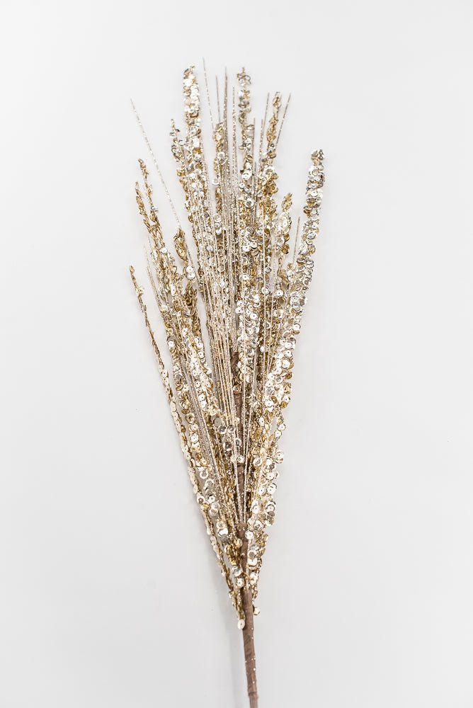 Artificial Champagne Glitter Spray - 34" - Greenery Market84594CH