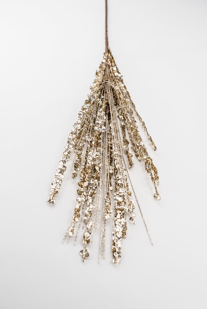 Artificial Champagne Glitter Spray - 34" - Greenery Market84594CH