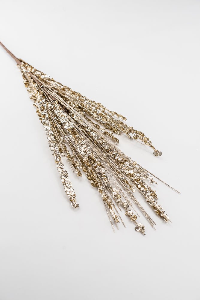 Artificial Champagne Glitter Spray - 34" - Greenery Market84594CH