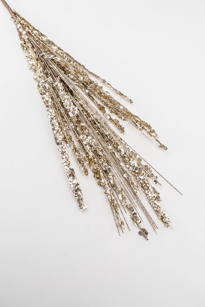 Artificial Champagne Glitter Spray - 34" - Greenery Market84594CH