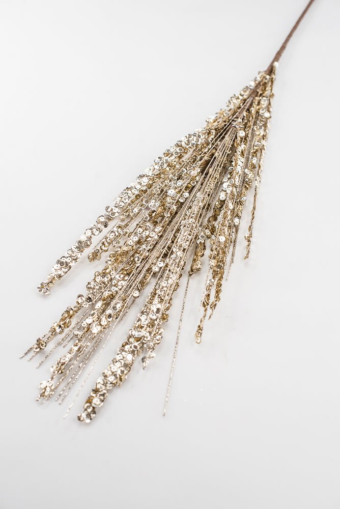 Artificial Champagne Glitter Spray - 34" - Greenery Market84594CH