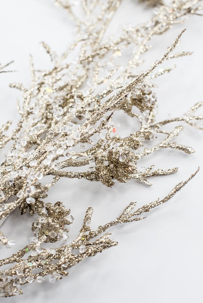 Artificial Champagne Ice Glitter Spray - 32" - Greenery MarketArtificial FloraXG1228-CH