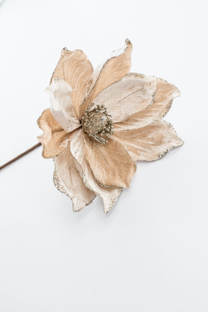 Artificial Champagne Magnolia Stem - 8" - Greenery Market86868CH