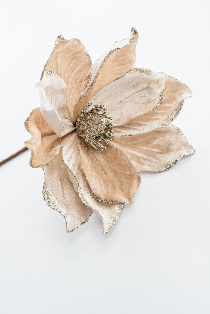 Artificial Champagne Magnolia Stem - 8" - Greenery Market86868CH