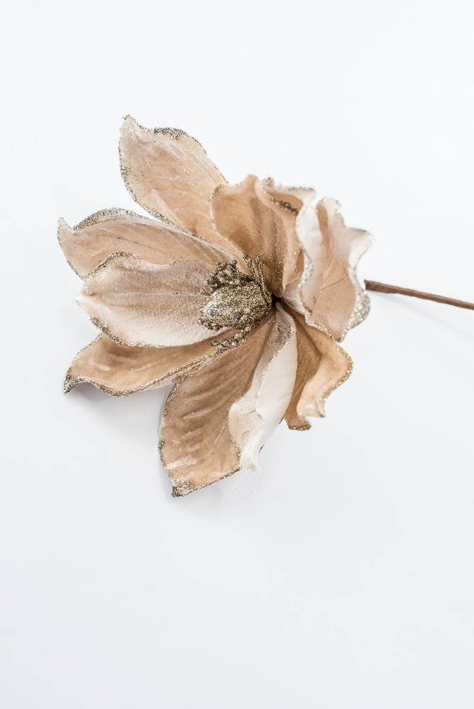 Artificial Champagne Magnolia Stem - 8" - Greenery Market86868CH