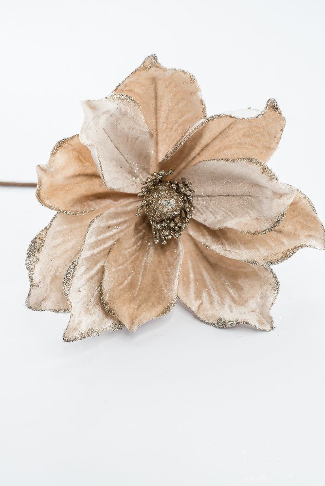 Artificial Champagne Magnolia Stem - 8" - Greenery Market86868CH