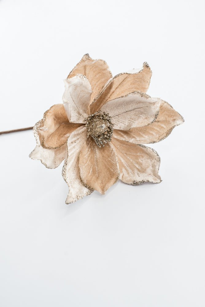 Artificial Champagne Magnolia Stem - 8" - Greenery Market86868CH