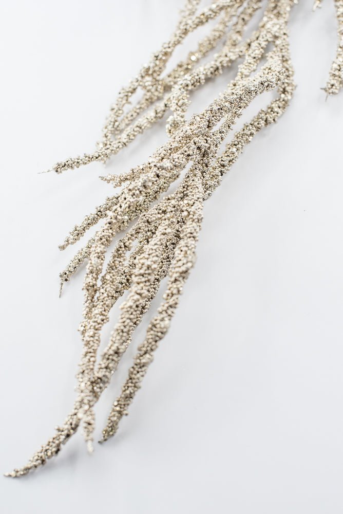 Artificial Champagne Metallic Hanging Berry Spray - 40" - Greenery MarketArtificial Flowers227924