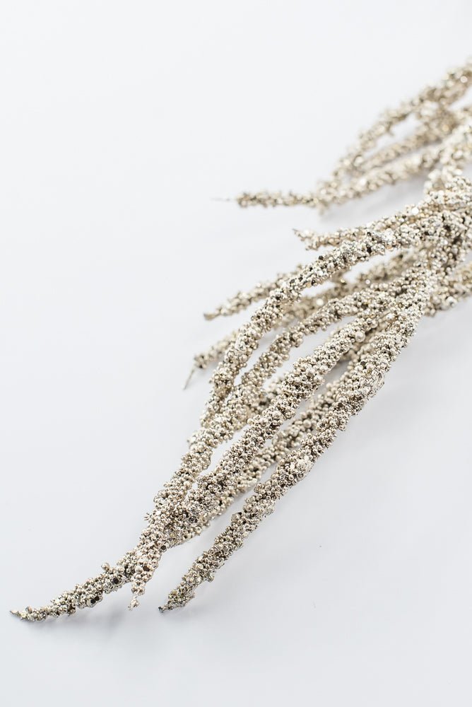 Artificial Champagne Metallic Hanging Berry Spray - 40" - Greenery MarketArtificial Flowers227924