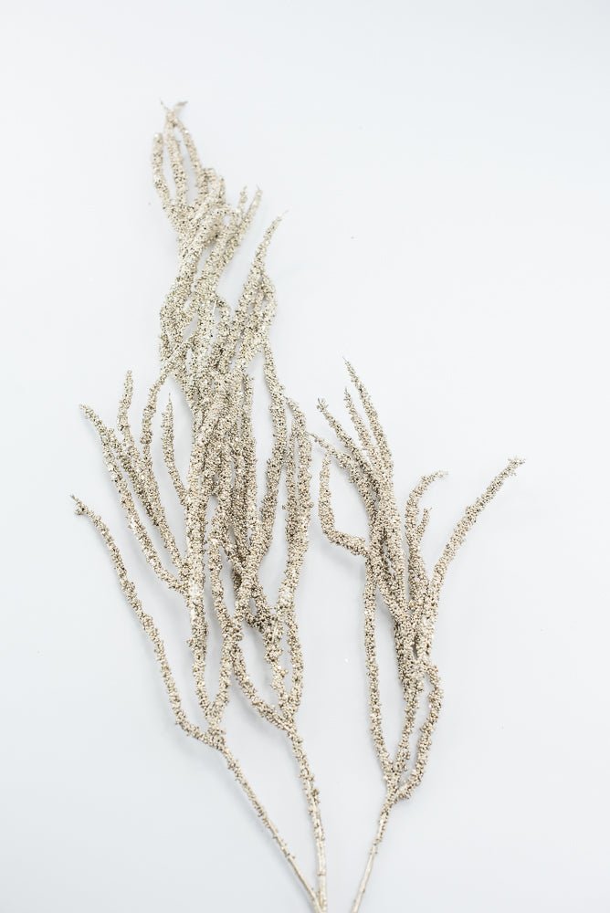 Artificial Champagne Metallic Hanging Berry Spray - 40" - Greenery MarketArtificial Flowers227924