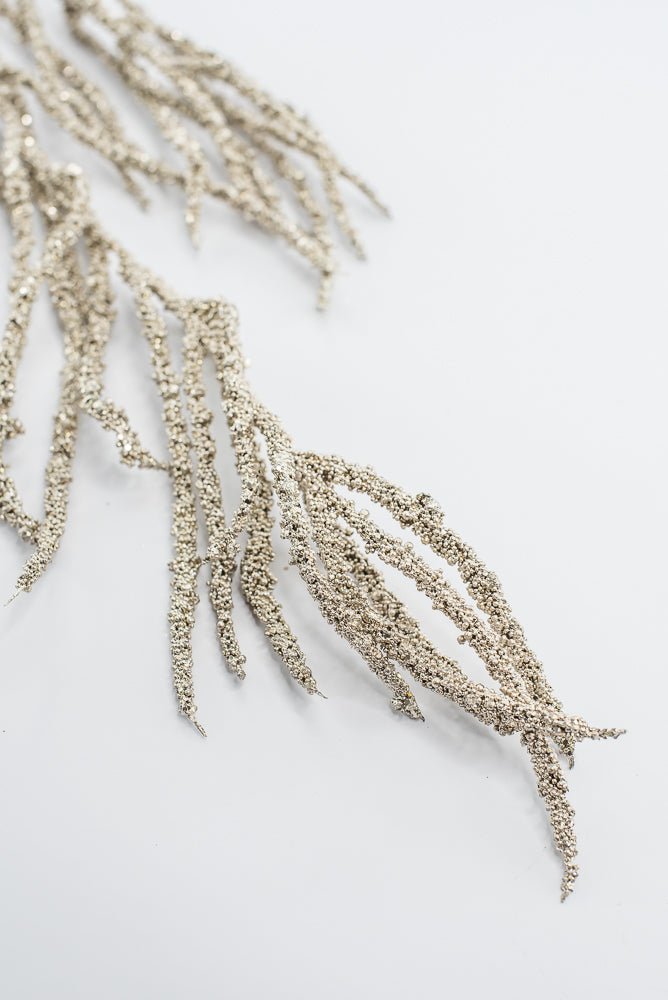 Artificial Champagne Metallic Hanging Berry Spray - 40" - Greenery MarketArtificial Flowers227924