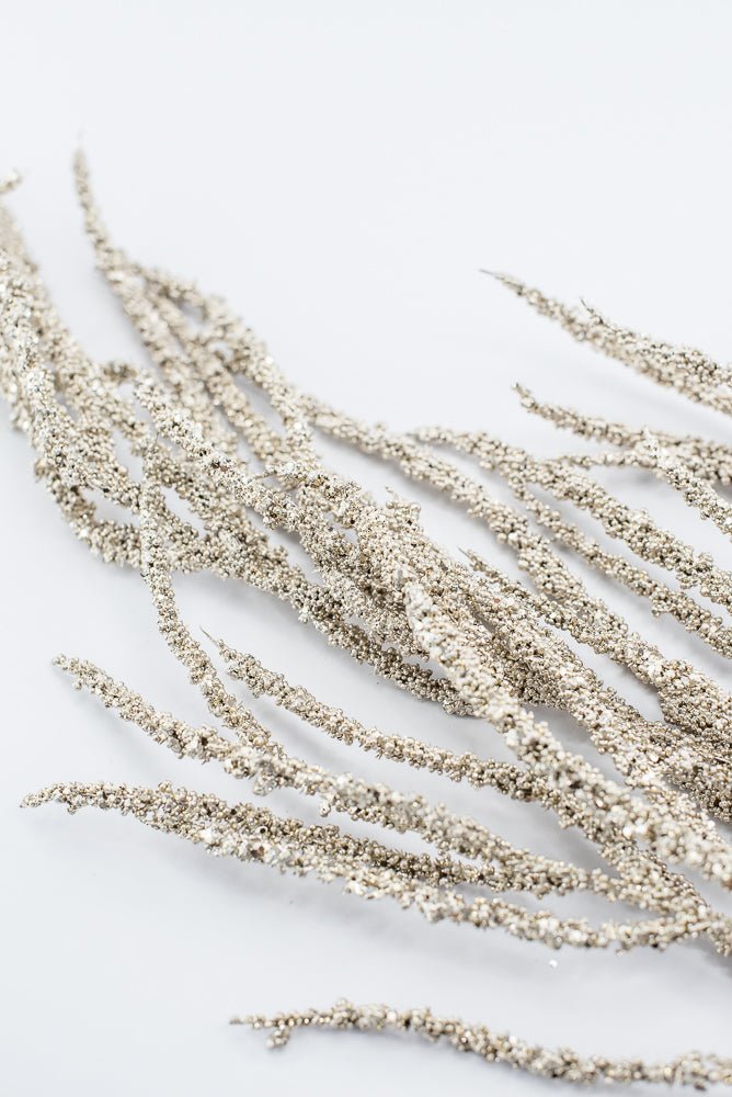 Artificial Champagne Metallic Hanging Berry Spray - 40" - Greenery MarketArtificial Flowers227924