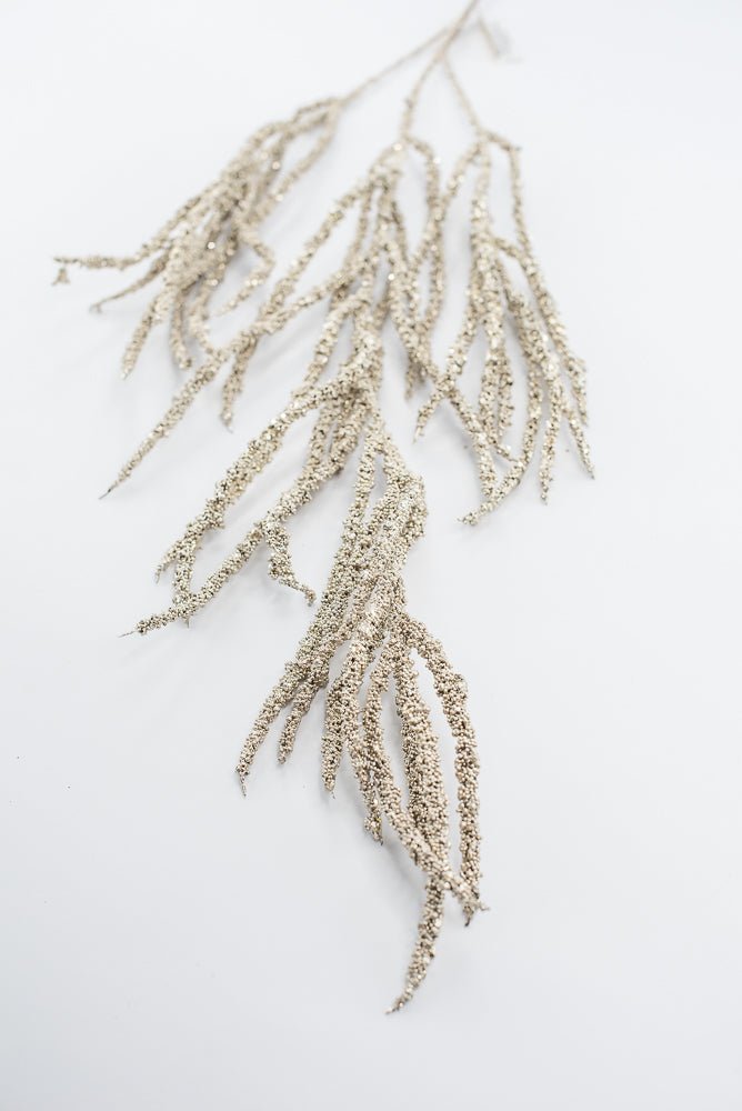 Artificial Champagne Metallic Hanging Berry Spray - 40" - Greenery MarketArtificial Flowers227924
